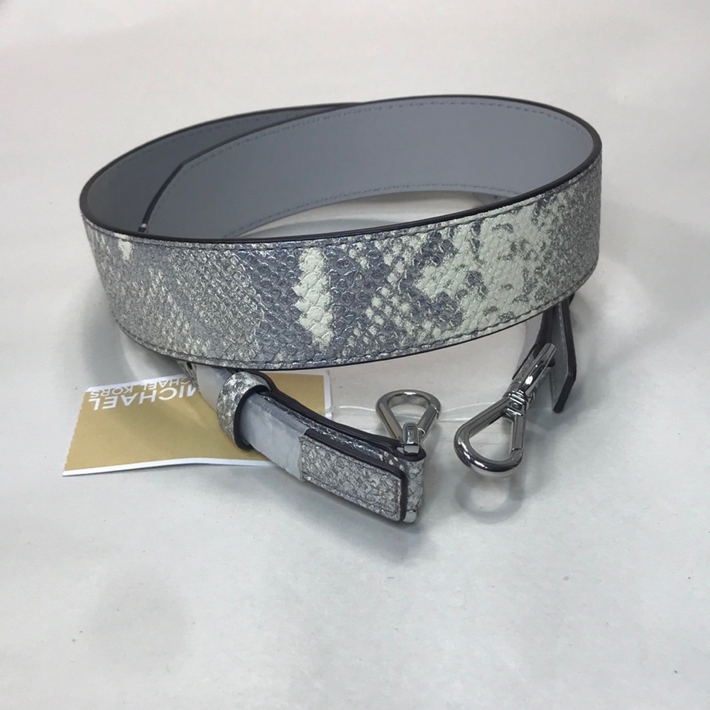 Michael Kors Leather Snakeskin Embossed Strap